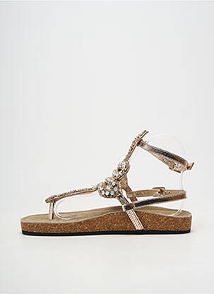 Sandales/nu pieds fermeture boucle(s) talon plat jusqu'à 3cm or STRATEGIA femme