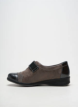 Chaussures de confort matière lisse talon plat jusqu'à 3cm gris SWEDI femme