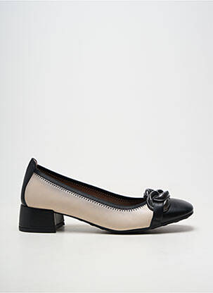 Escarpins matière lisse talon de 4 à 6cm beige HISPANITAS femme