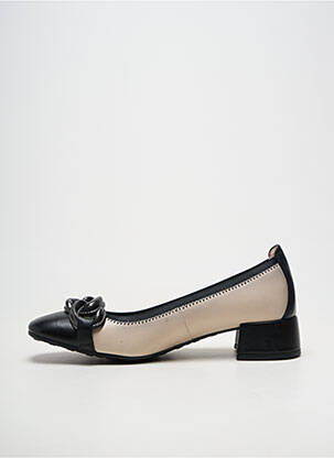 Escarpins matière lisse talon de 4 à 6cm beige HISPANITAS femme