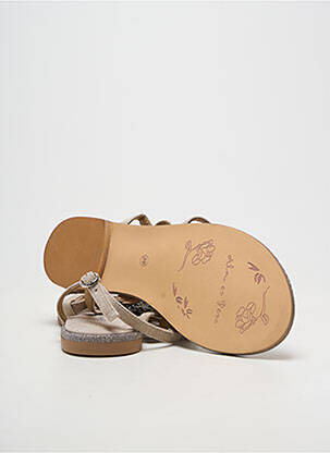 Sandales/nu pieds chiquet talon plat jusqu'à 3cm beige ALMA EN PENA femme