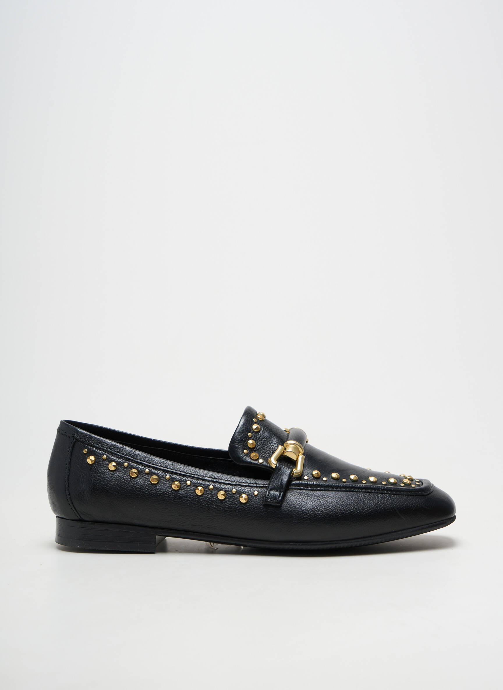 Mocassins matière lisse talon plat jusqu'à 3cm noir MJUS femme