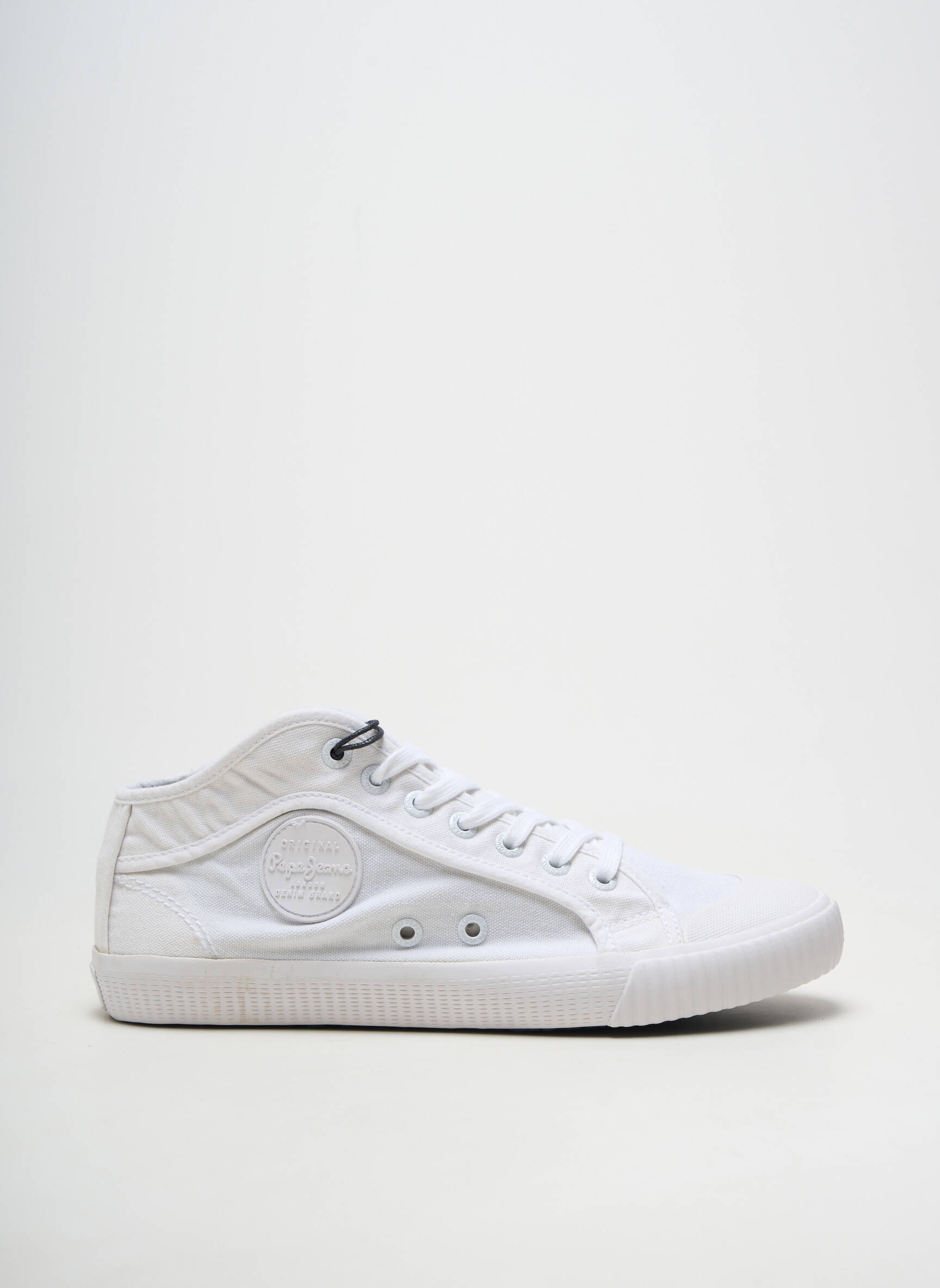 Baskets fermeture zip et lacets bout rond blanc PEPE JEANS homme