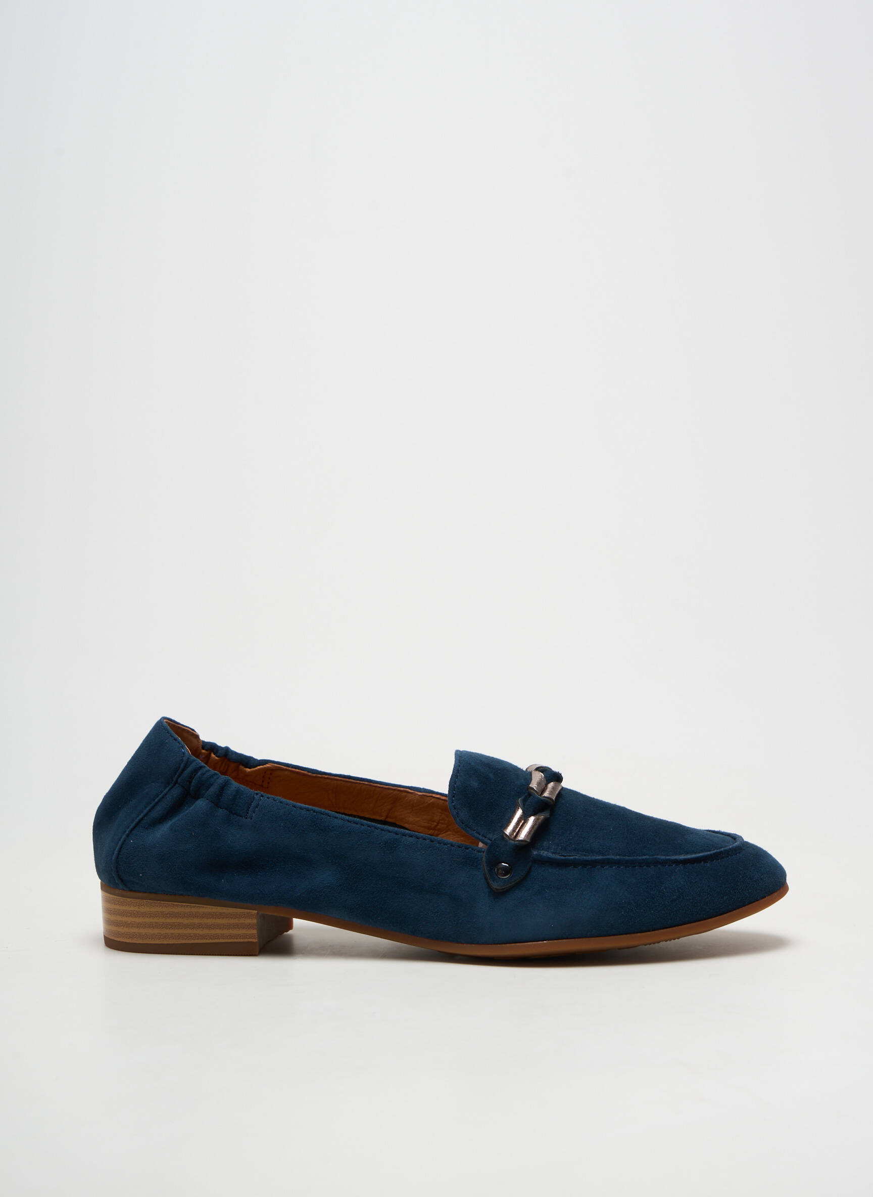 Mocassins bout rond talon plat jusqu'à 3cm bleu MAM'ZELLE femme