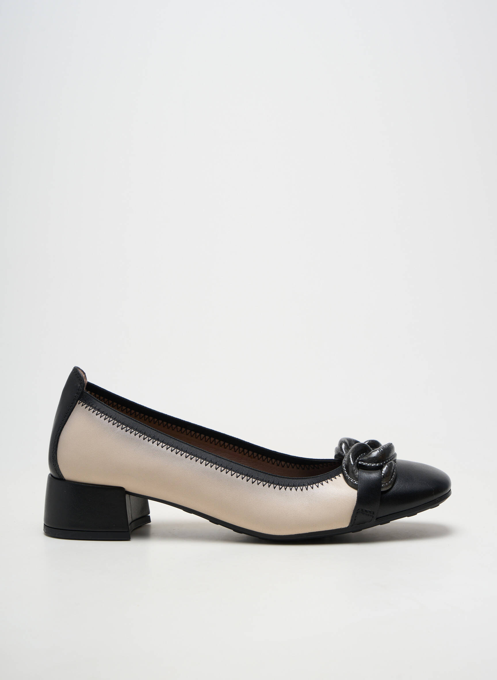 Escarpins matière lisse talon de 4 à 6cm beige HISPANITAS femme