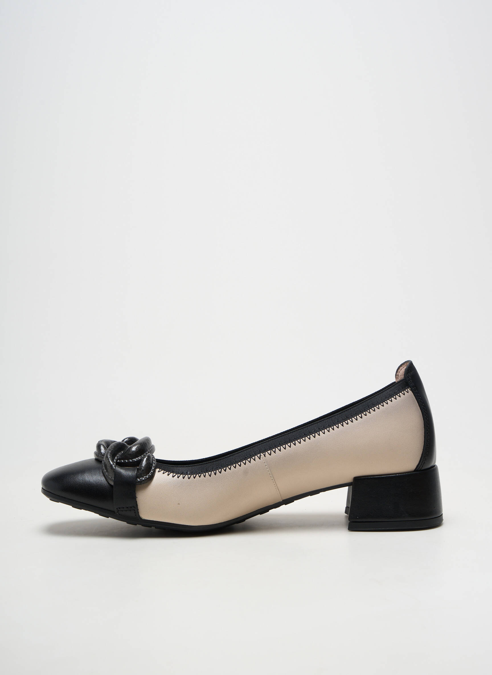Escarpins matière lisse talon de 4 à 6cm beige HISPANITAS femme