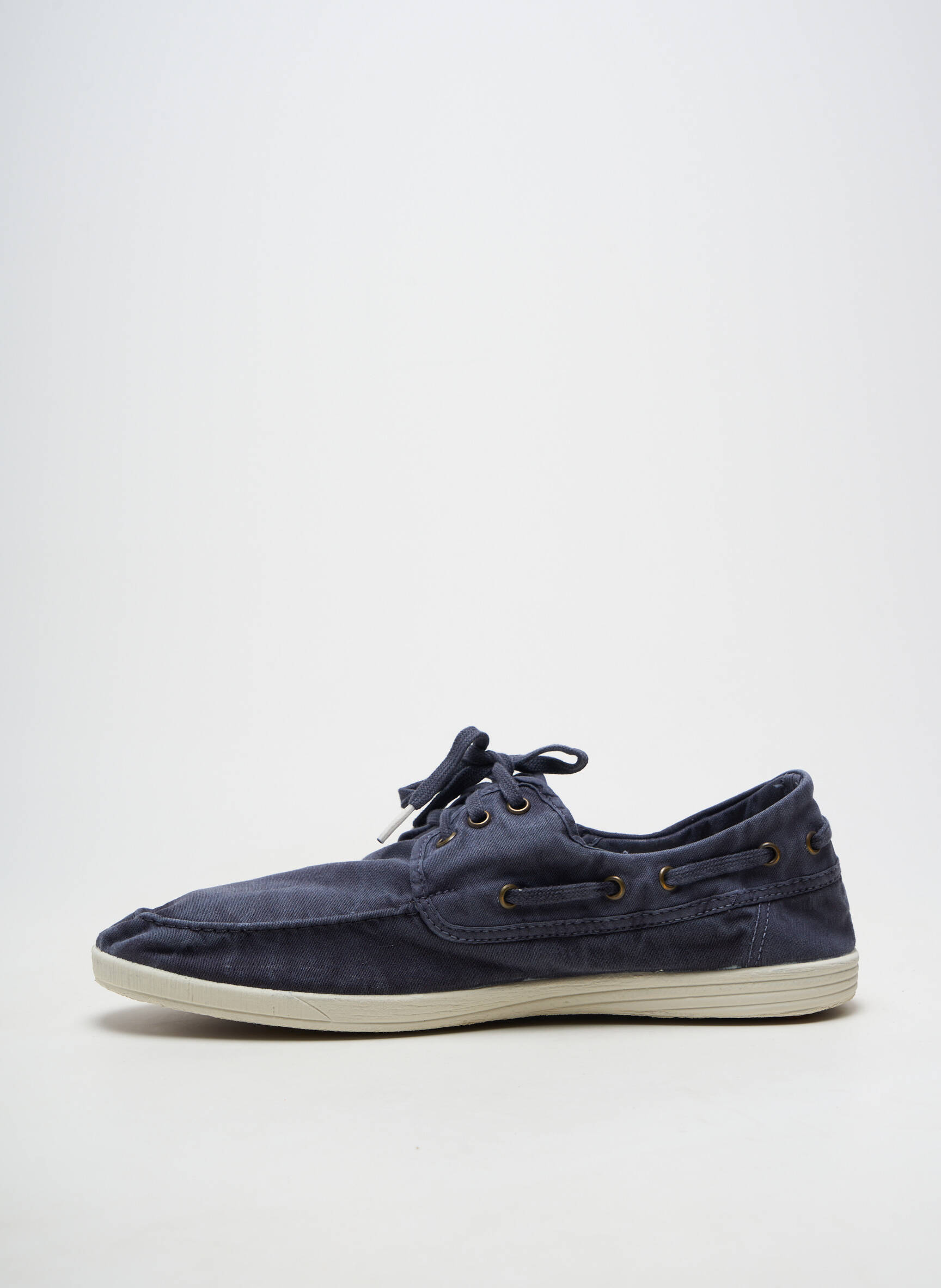 Chaussures bâteau bout rond bout rond bleu NATURAL WORLD homme