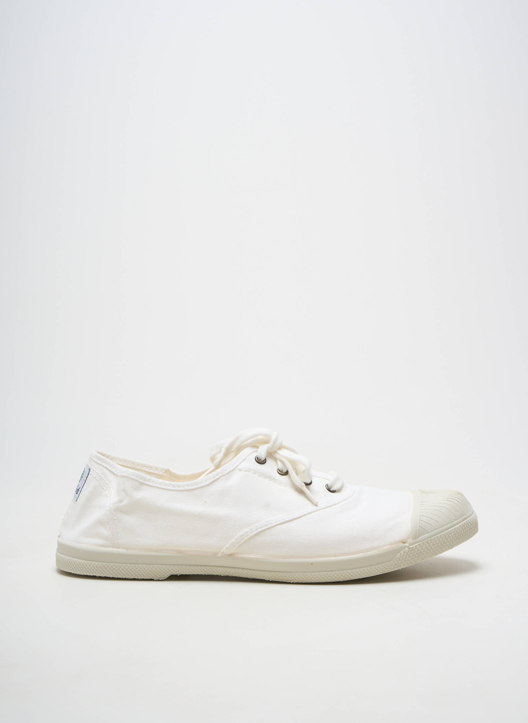 Baskets bout rond bout rond blanc NATURAL WORLD homme