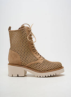 Bottines/boots bout rond talon de 4 à 6cm beige MAM'ZELLE femme