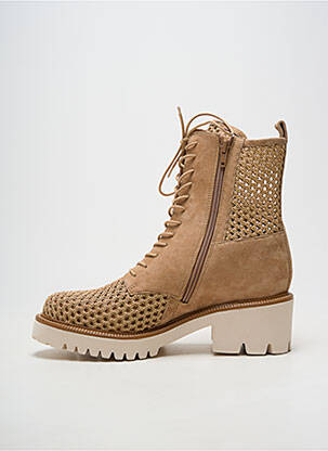 Bottines/boots bout rond talon de 4 à 6cm beige MAM'ZELLE femme
