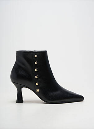 Bottines/boots matière lisse talon de 7 à 9cm noir LODI femme