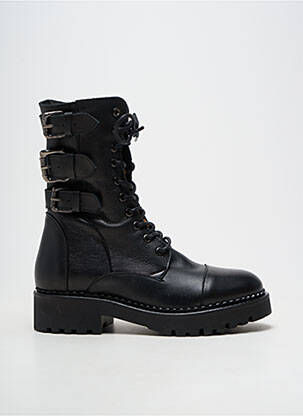 Bottes matière lisse talon de 4 à 6cm noir COCO ET ABRICOT femme