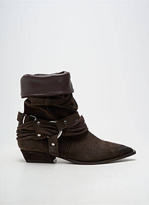 Bottines/boots bout pointu talon plat jusqu'à 3cm marron MIMMU femme