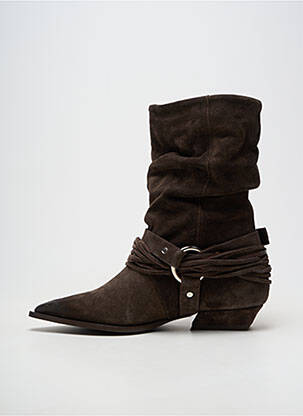 Bottines/boots bout pointu talon plat jusqu'à 3cm marron MIMMU femme