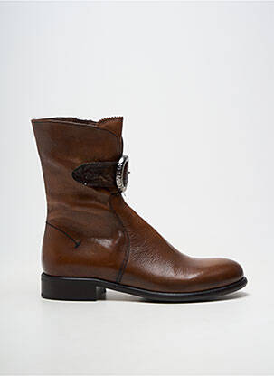 Bottines/boots matière lisse talon de 4 à 6cm marron MURATTI femme