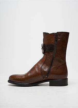 Bottines/boots matière lisse talon de 4 à 6cm marron MURATTI femme