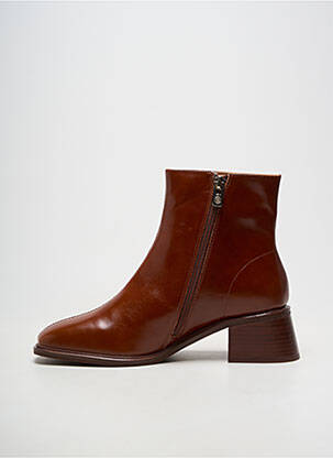 Bottines/boots matière lisse talon de 4 à 6cm marron EMILIE KARSTON femme