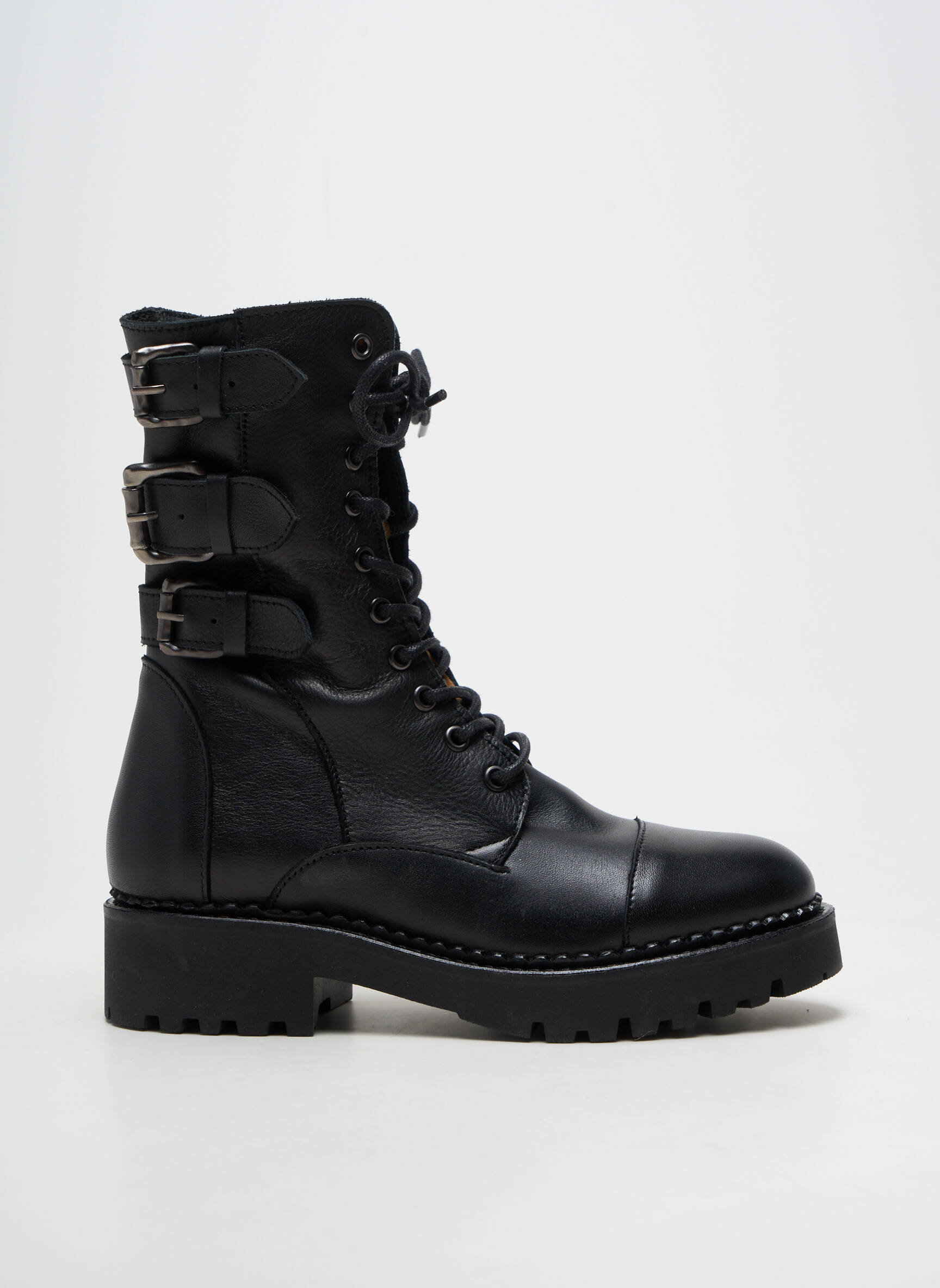 Bottes matière lisse talon de 4 à 6cm noir COCO ET ABRICOT femme