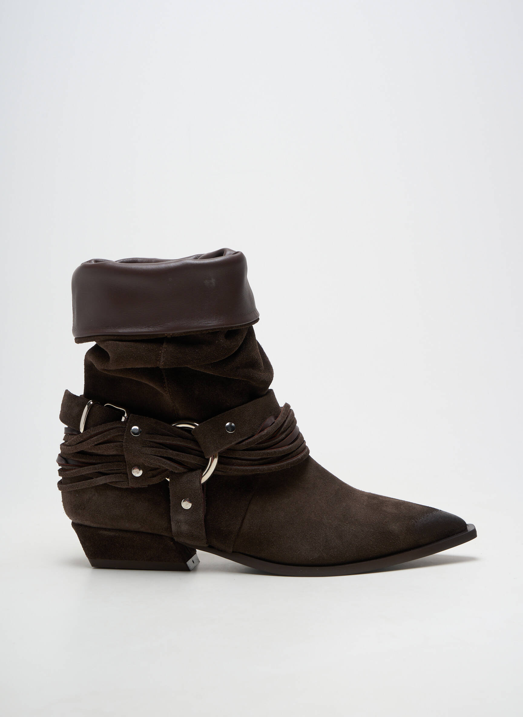 Bottines/boots bout pointu talon plat jusqu'à 3cm marron MIMMU femme