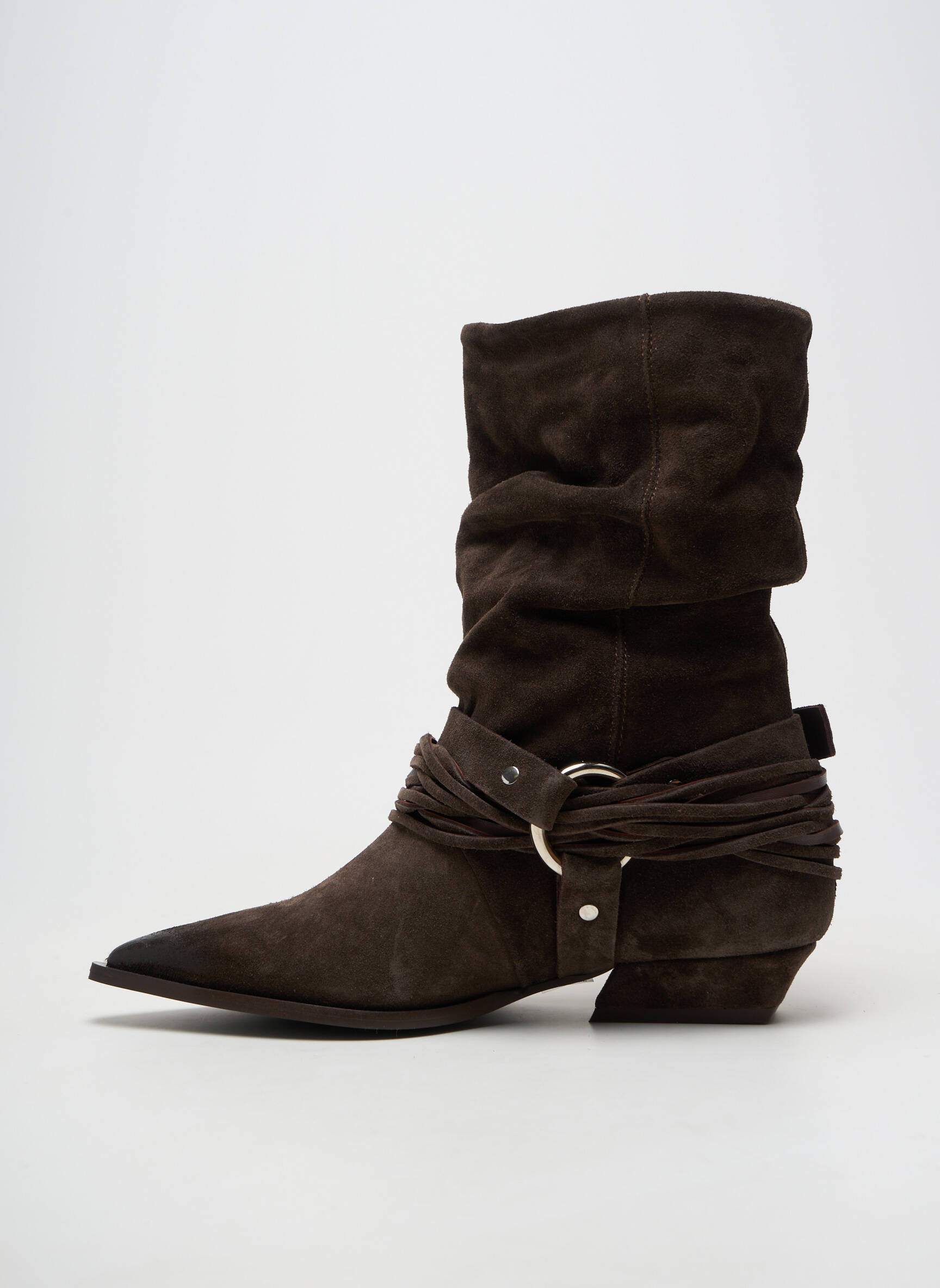 Bottines/boots bout pointu talon plat jusqu'à 3cm marron MIMMU femme