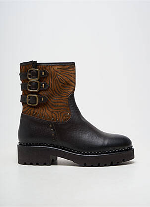 Bottines/boots matière lisse talon de 4 à 6cm marron COCO ET ABRICOT femme