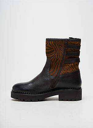 Bottines/boots matière lisse talon de 4 à 6cm marron COCO ET ABRICOT femme