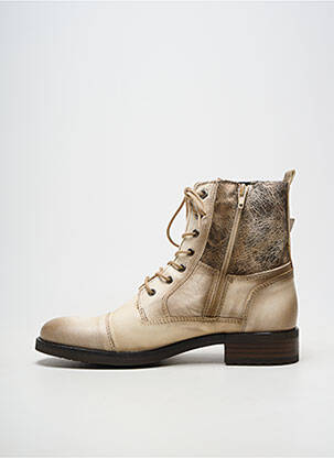Bottines/boots matière lisse talon plat jusqu'à 3cm beige COCO ET ABRICOT femme