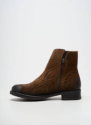 Bottines/boots matière lisse talon plat jusqu'à 3cm marron COCO ET ABRICOT femme