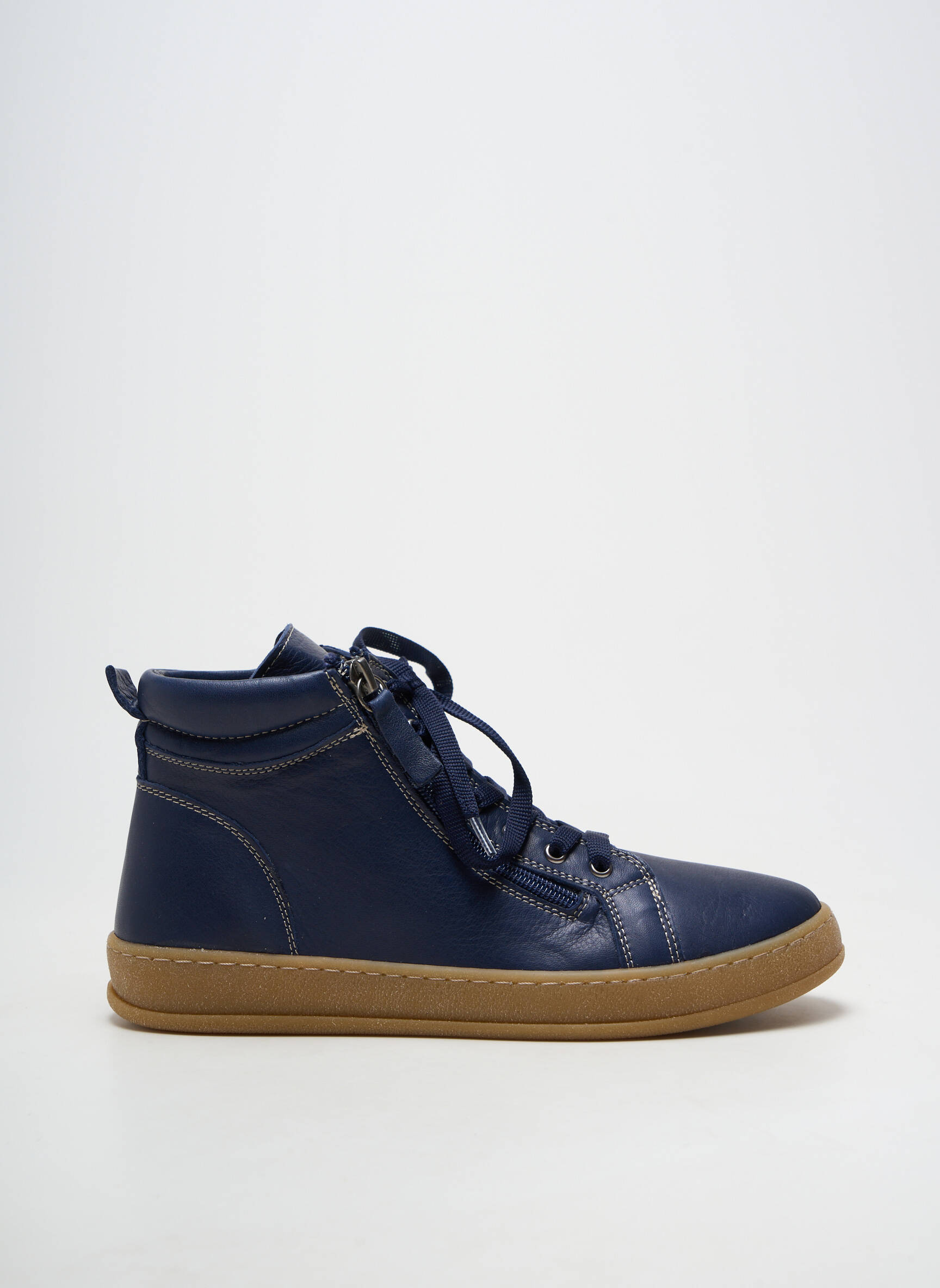 Baskets matière lisse talon plat jusqu'à 3cm bleu COCO ET ABRICOT femme