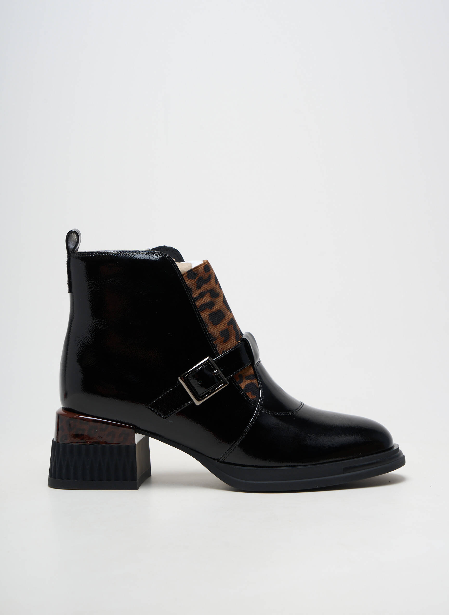 Bottines/boots matière lisse talon de 4 à 6cm noir METAMORF'OSE femme