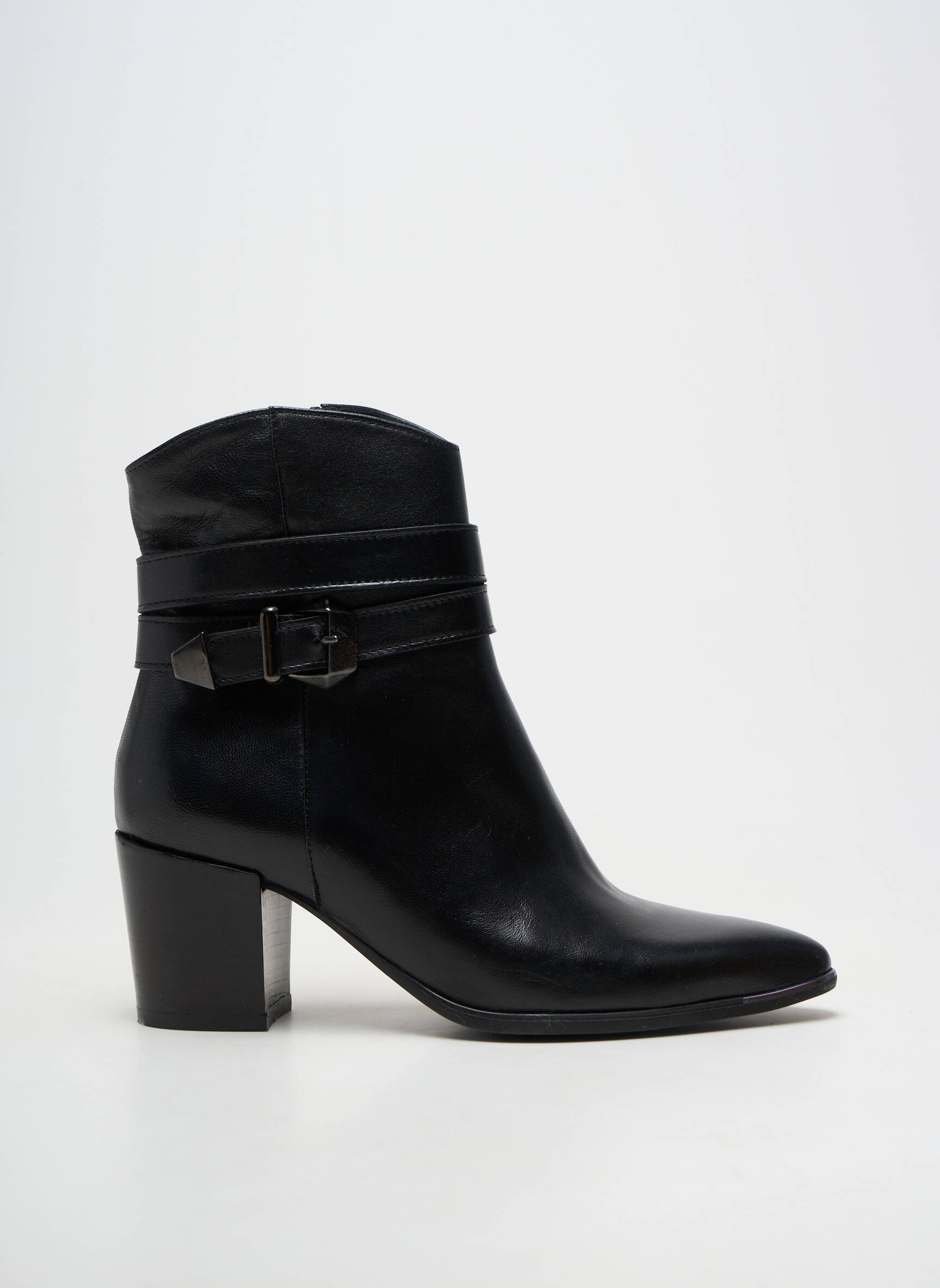 Bottines/boots matière lisse talon de 4 à 6cm noir MAJA femme