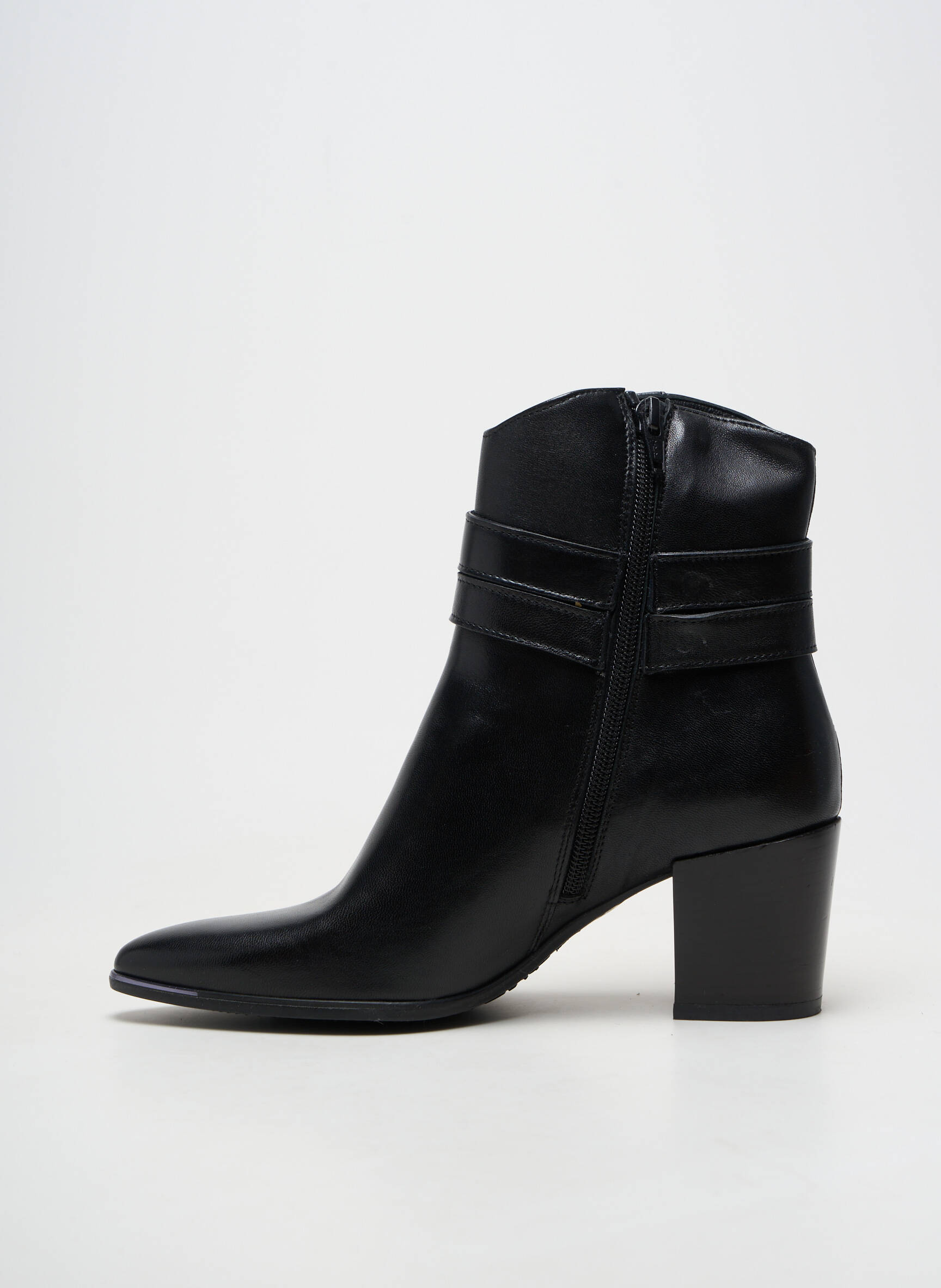 Bottines/boots matière lisse talon de 4 à 6cm noir MAJA femme