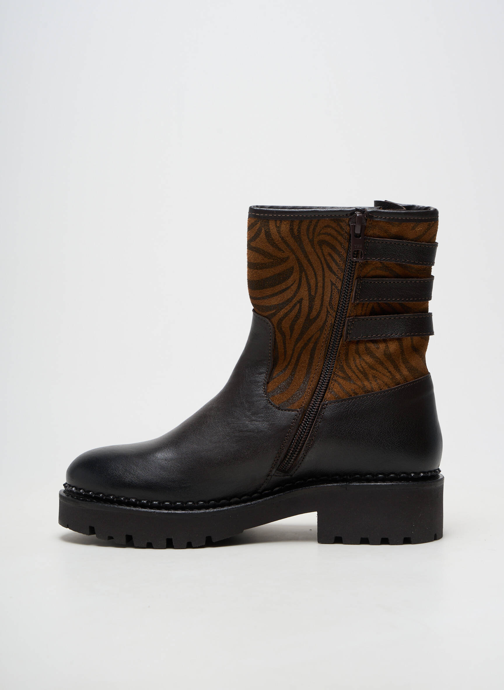Bottines/boots matière lisse talon de 4 à 6cm marron COCO ET ABRICOT femme