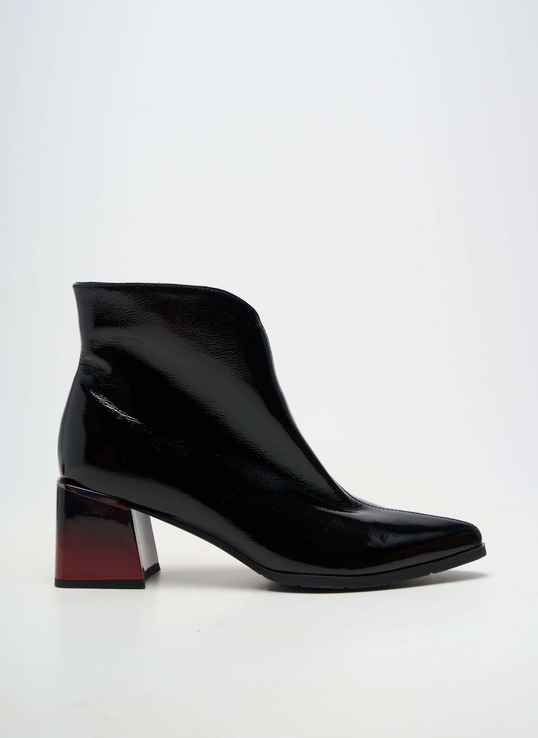 Bottines/boots matière lisse talon de 7 à 9cm noir METAMORF'OSE femme