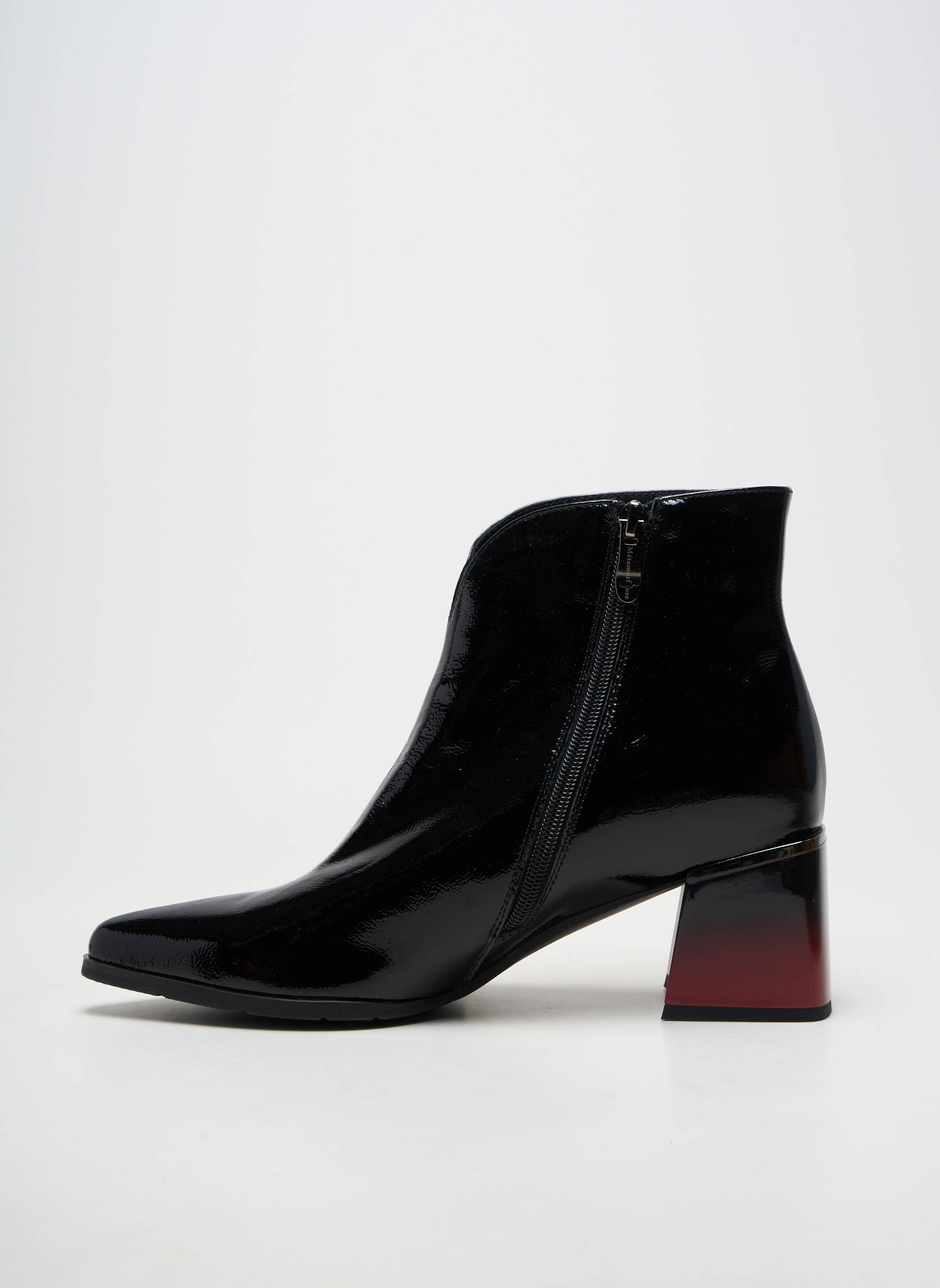 Bottines/boots matière lisse talon de 7 à 9cm noir METAMORF'OSE femme