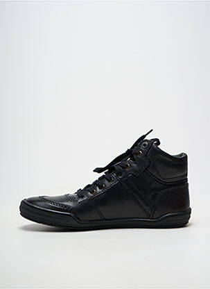Baskets matière lisse bout rond noir KICKERS homme