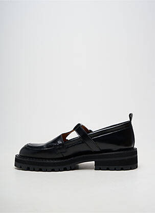 Derbies tissage satiné talon de 4 à 6cm noir MAISON TOUFET femme