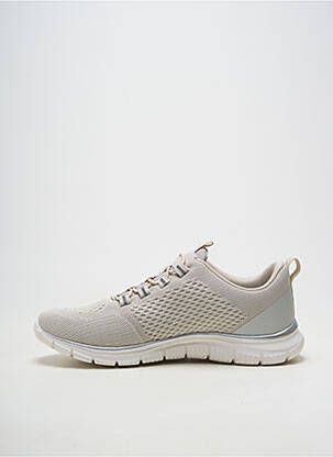 Baskets bout rond talon plat jusqu'à 3cm gris COMFEET femme