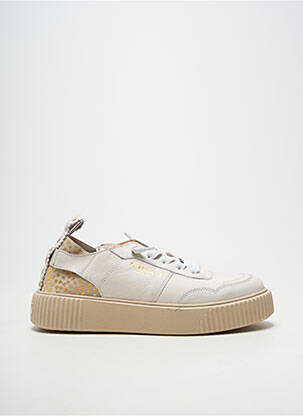 Baskets matière lisse talon plat jusqu'à 3cm beige CRICKIT HAMBURG femme