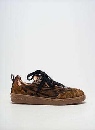 Baskets bout rond talon plat jusqu'à 3cm marron CRICKIT HAMBURG femme