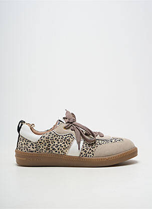 Baskets bout rond talon plat jusqu'à 3cm beige CRICKIT HAMBURG femme