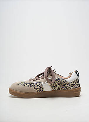 Baskets bout rond talon plat jusqu'à 3cm beige CRICKIT HAMBURG femme