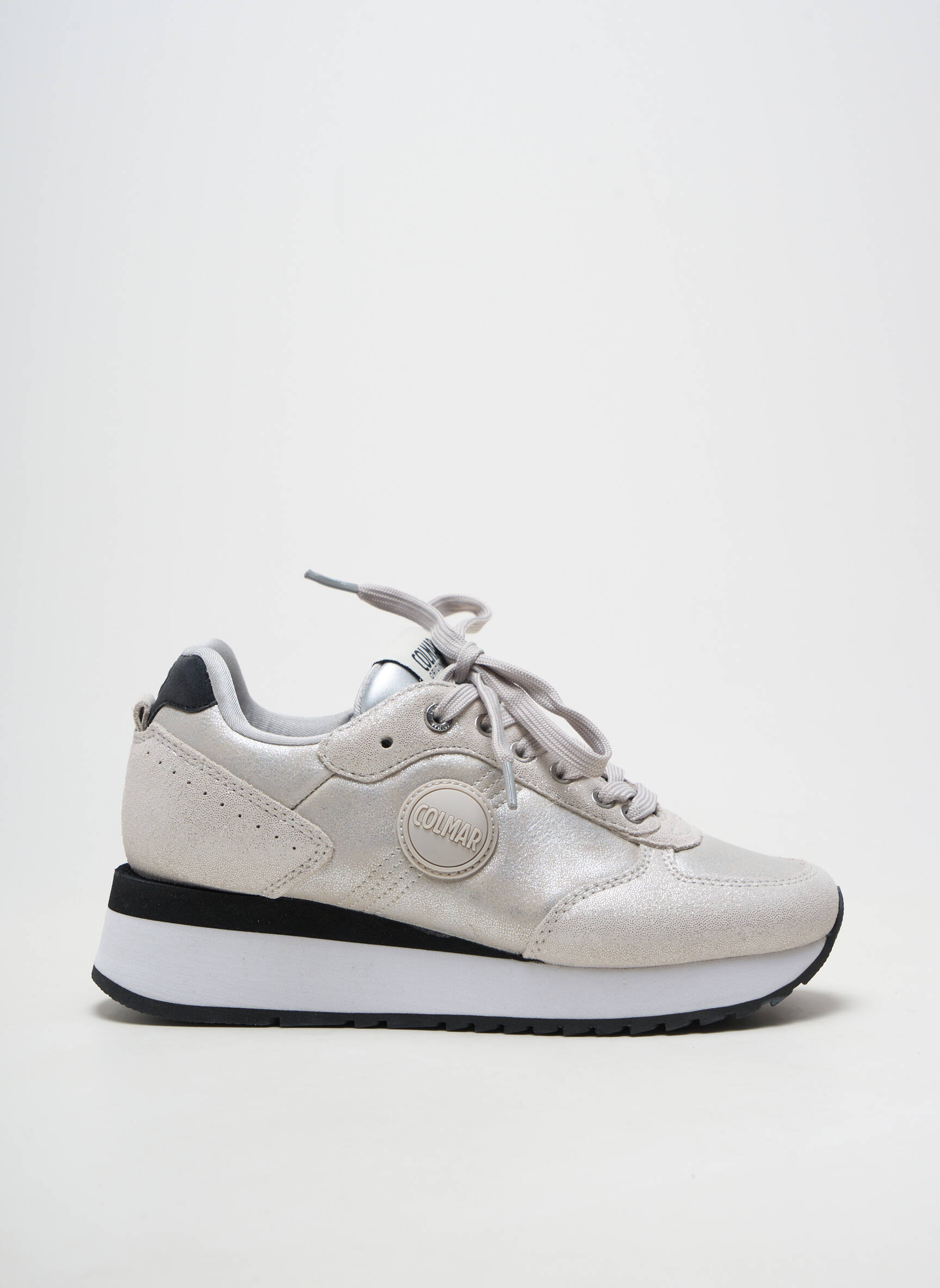 Baskets plateforme talon de 4 à 6cm gris COLMAR femme