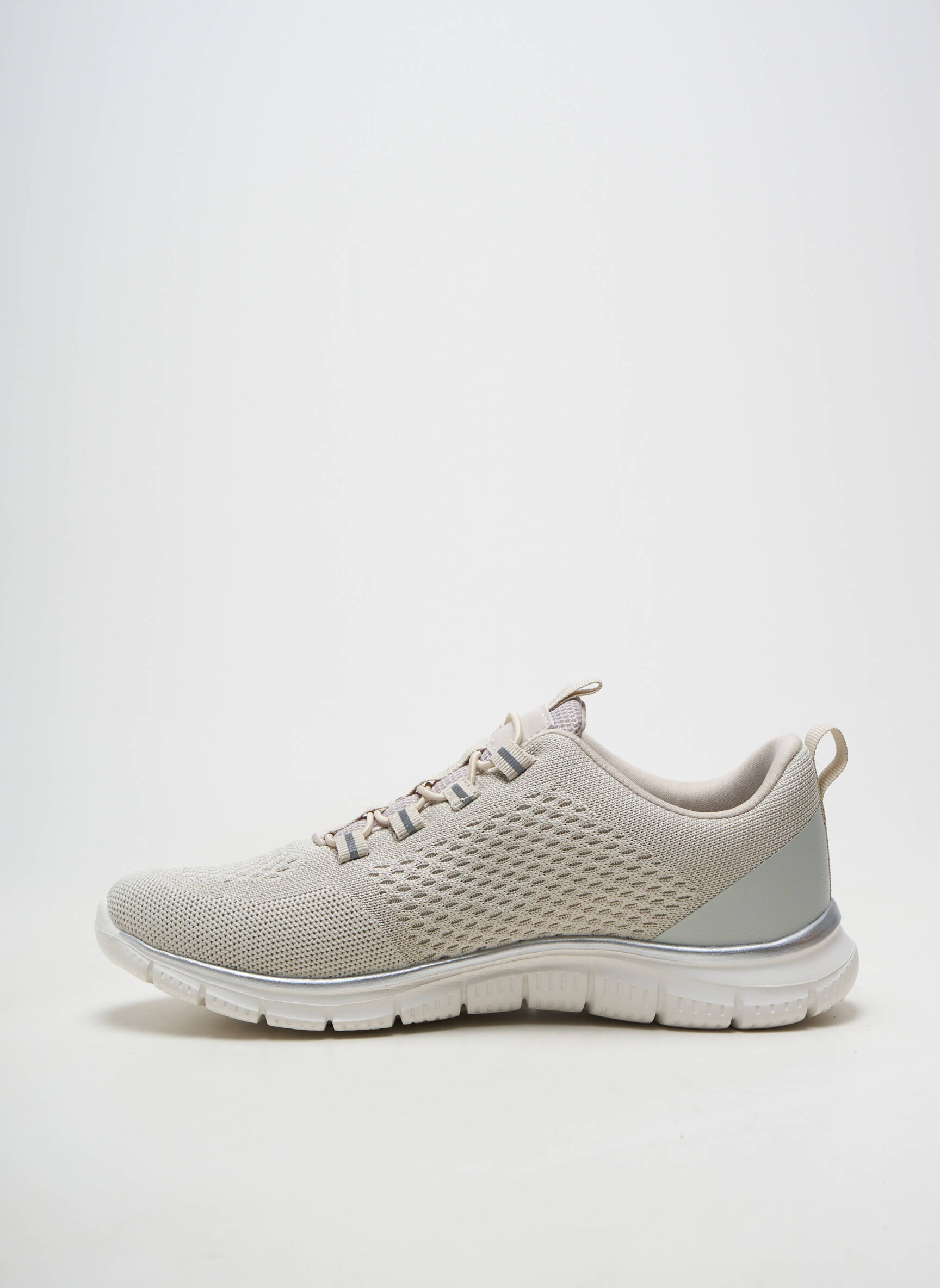 Baskets bout rond talon plat jusqu'à 3cm gris COMFEET femme