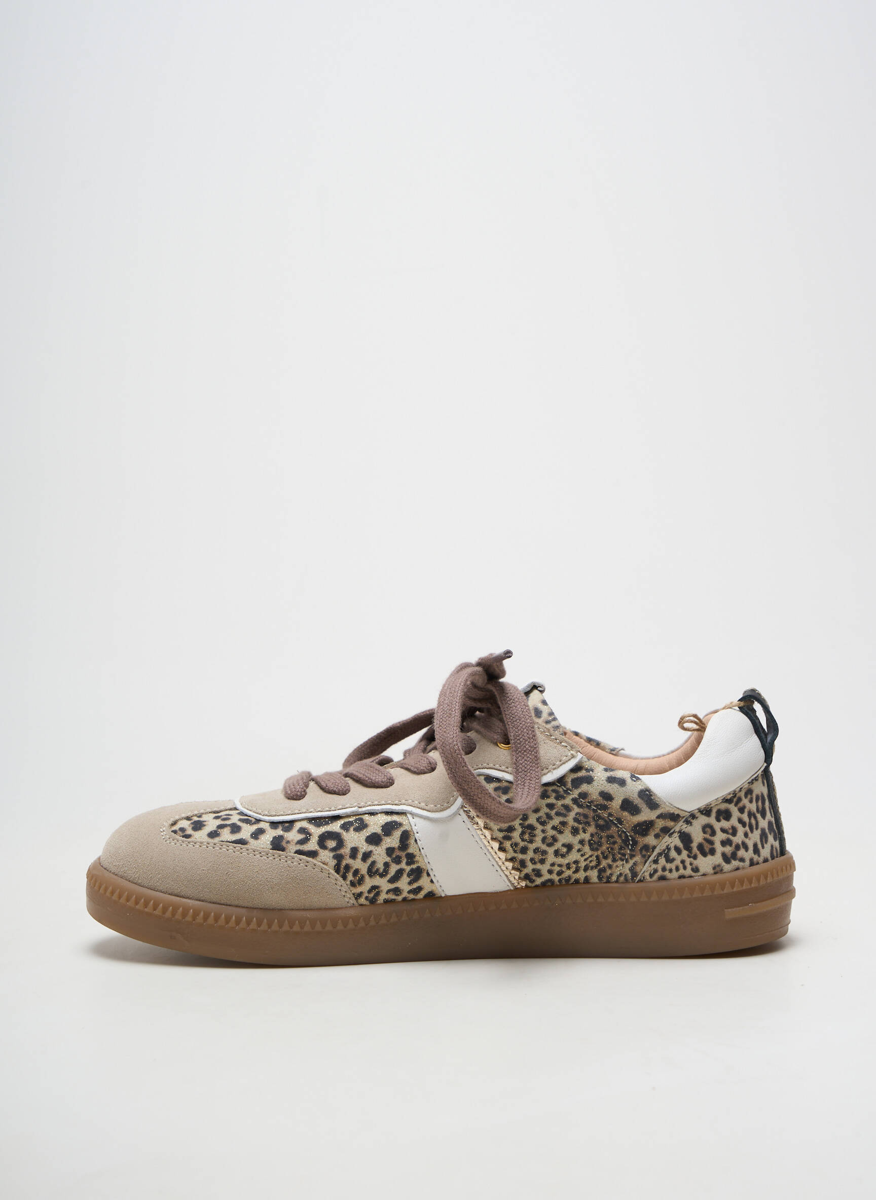 Baskets bout rond talon plat jusqu'à 3cm beige CRICKIT HAMBURG femme