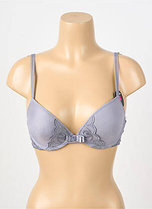 Soutien-gorge effet matière satinée haut soutien-gorge push-up gris PASSIONATA femme