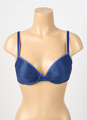 Soutien-gorge effet matière satinée haut soutien-gorge push-up bleu PASSIONATA femme