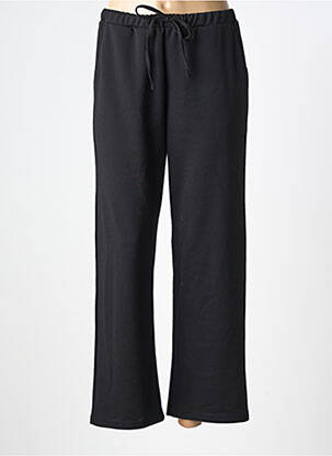Pantalon large tissage crêpe taille normale noir KAKIE femme