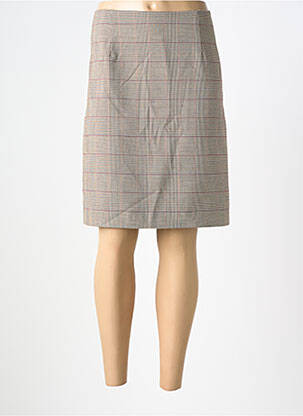 Jupe mi-longue taille à pinces beige SOYACONCEPT femme