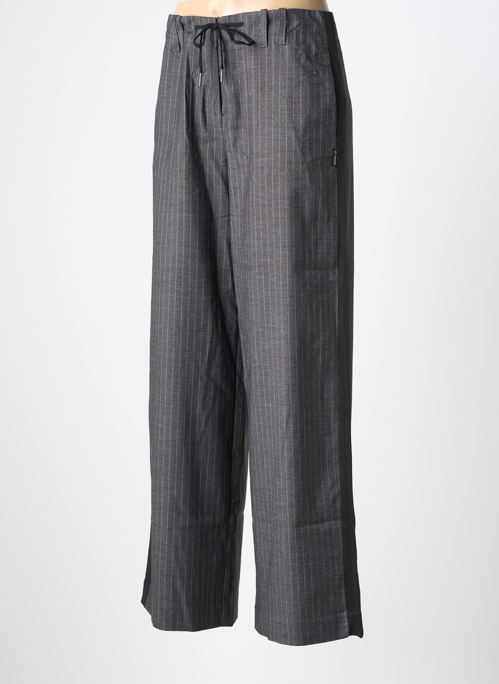 Pantalon large taille à pinces taille normale gris LE TEMPS DES CERISES femme